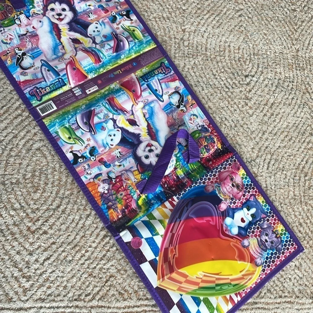 Lisa Frank Tri Fold Binder Case Folder Puppies polar bear dolphins